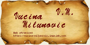 Vucina Milunović vizit kartica